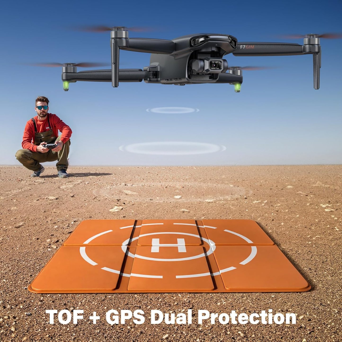 Adult-specific camera drone with 4K UHD aerial photography, 3-axis gimbal, 10,000-foot control, 3 batteries for 75 minutes of flight time, and GPS tracking
