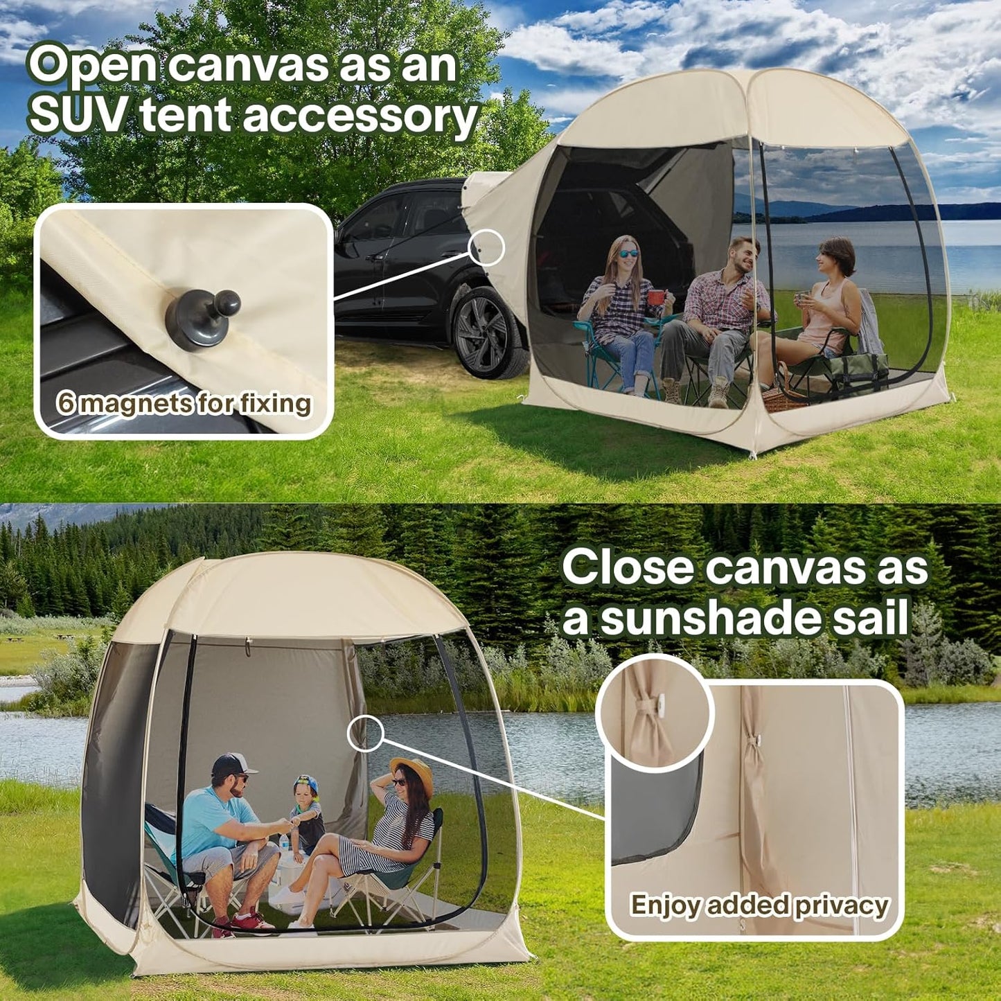 Pop Up Screen House Gazebo Tent with Mosquito Netting Sides