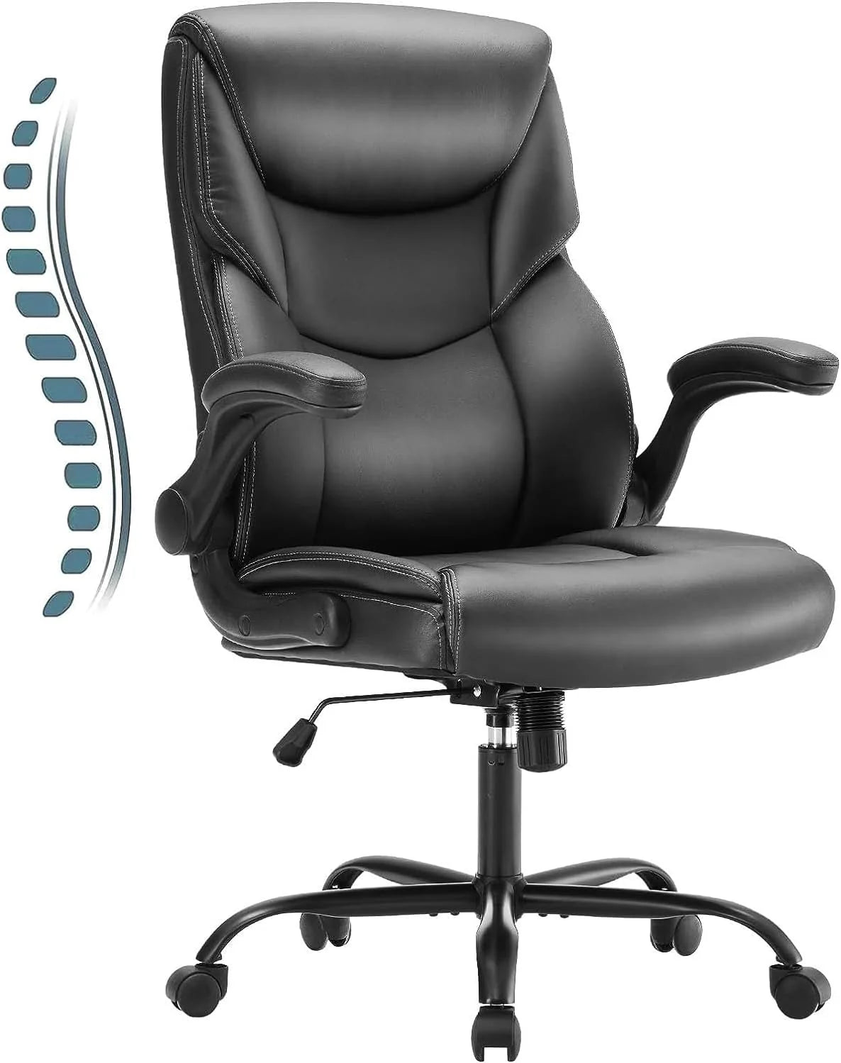 Ergonomic Office Chair Heavy Duty Work Desk Chair Adjustable Swivel Rolling Chair with Wheels