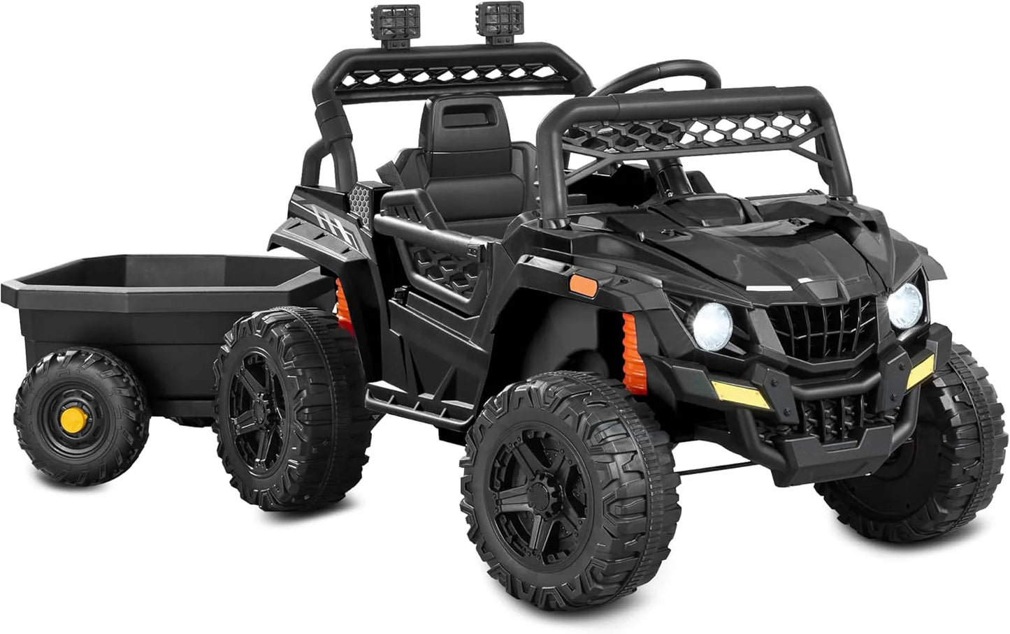 Children's black UTV electric children's car