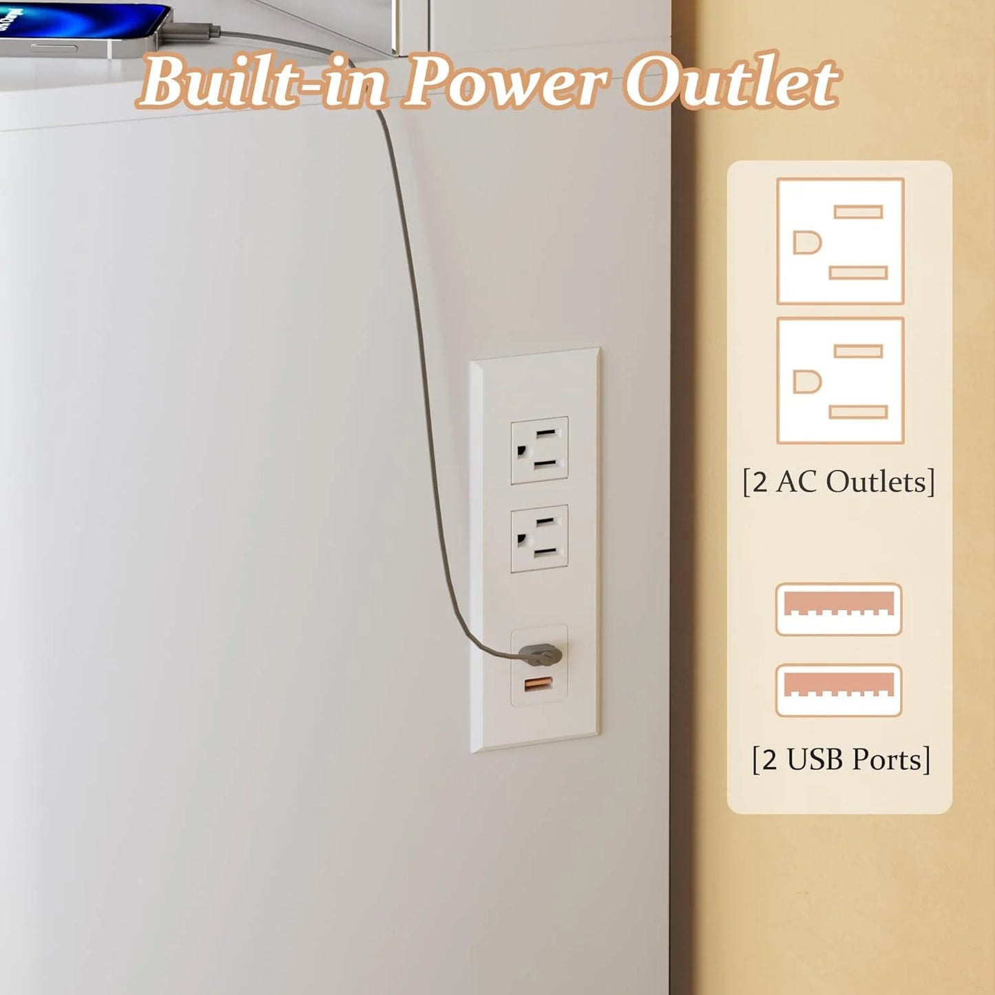 Vanity Desk with Mirror and Lights 39.3in Makeup Vanity with Large Mirror