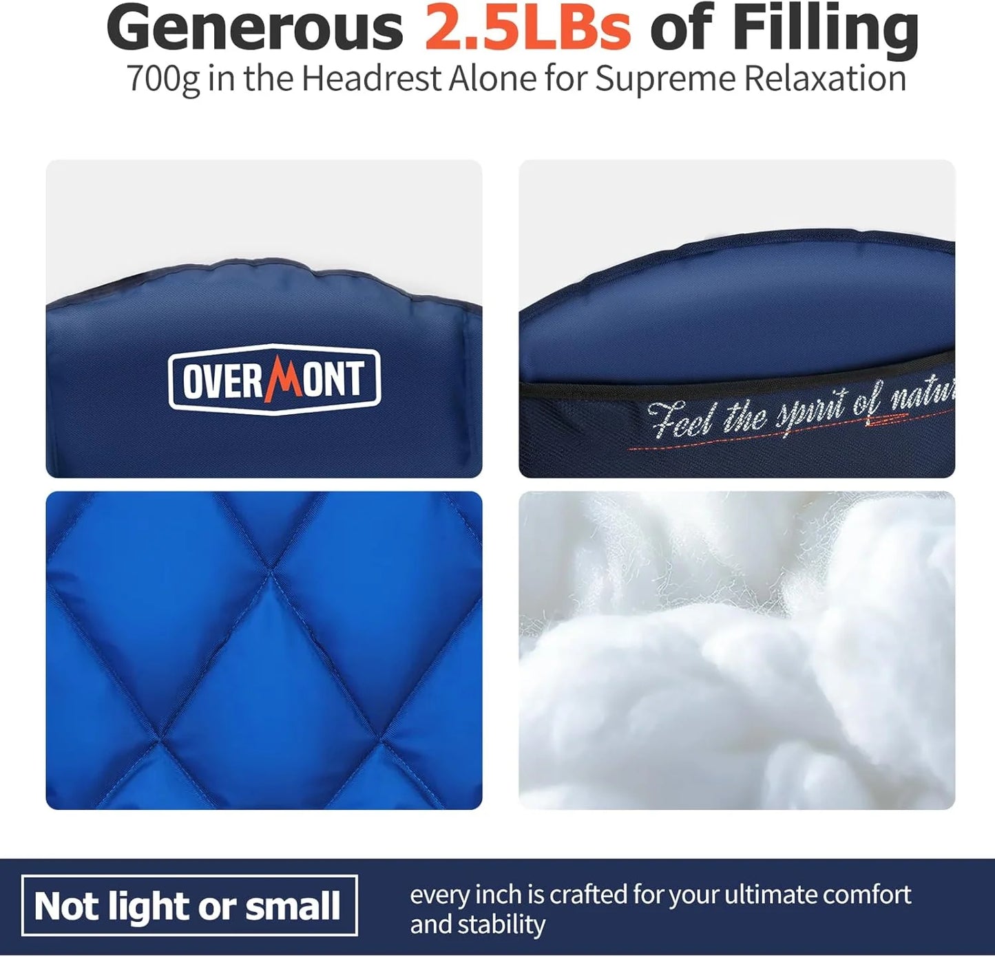 Extra Large Double Camping Chair - 2 Person Comfortable Sofa Chair Adult Loveseat - Heavy Duty Lawn Chair