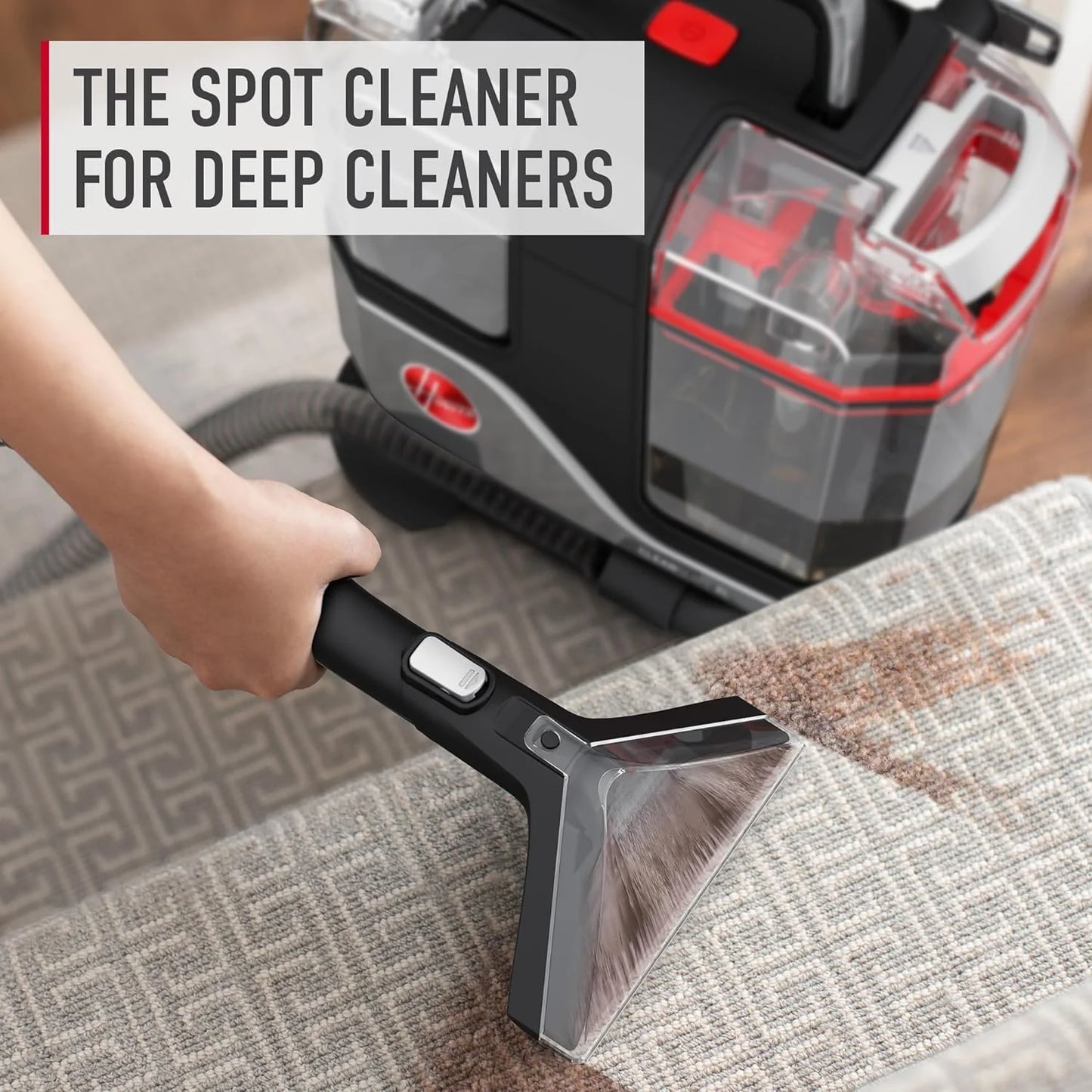 Hoover CleanSlate Plus Portable Carpet & Upholstery Spot Cleaner with Powerful Suction and Multiple Tools