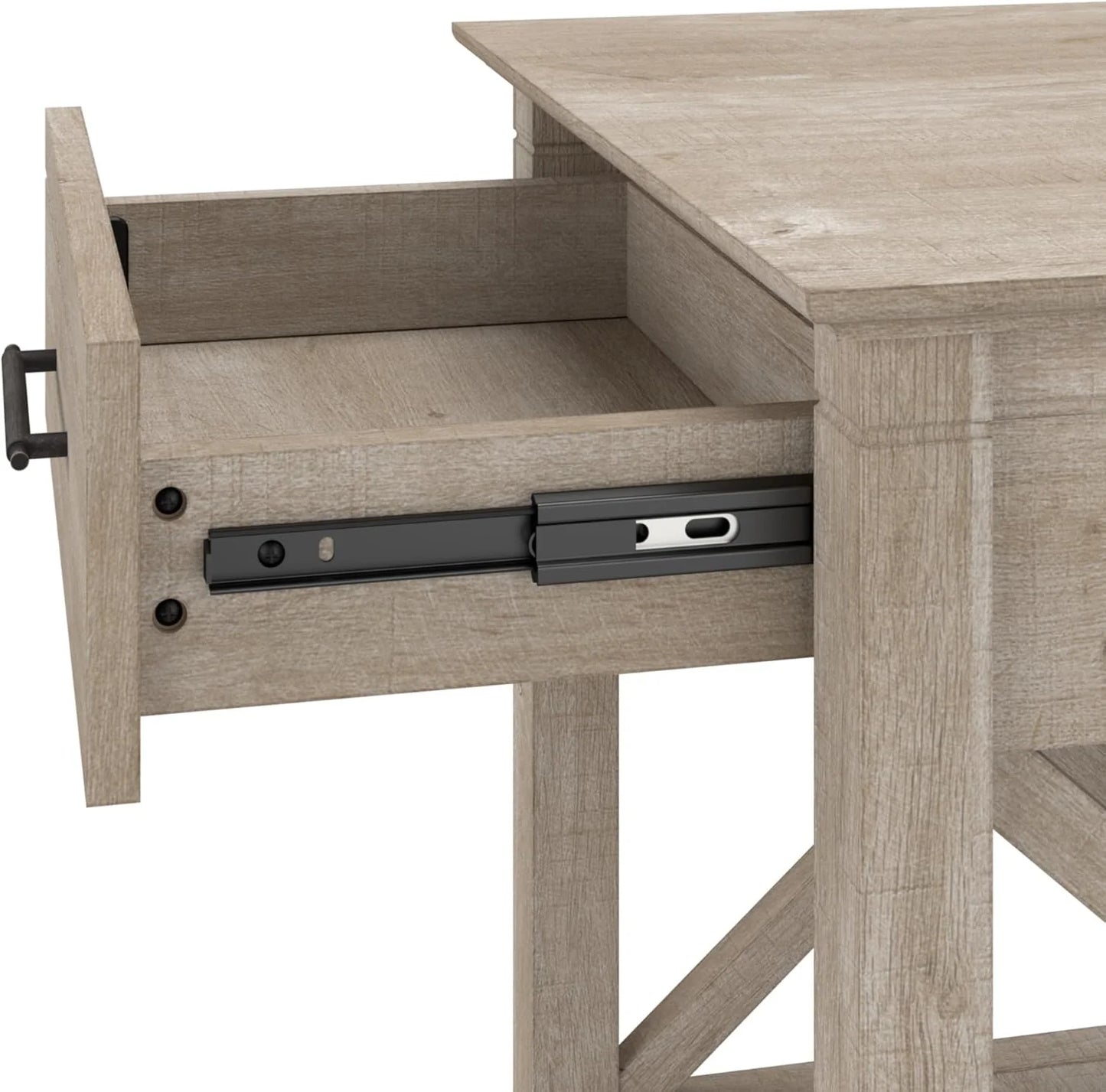 Key West Small End Table with Storage Modern Farmhouse Accent Shelf