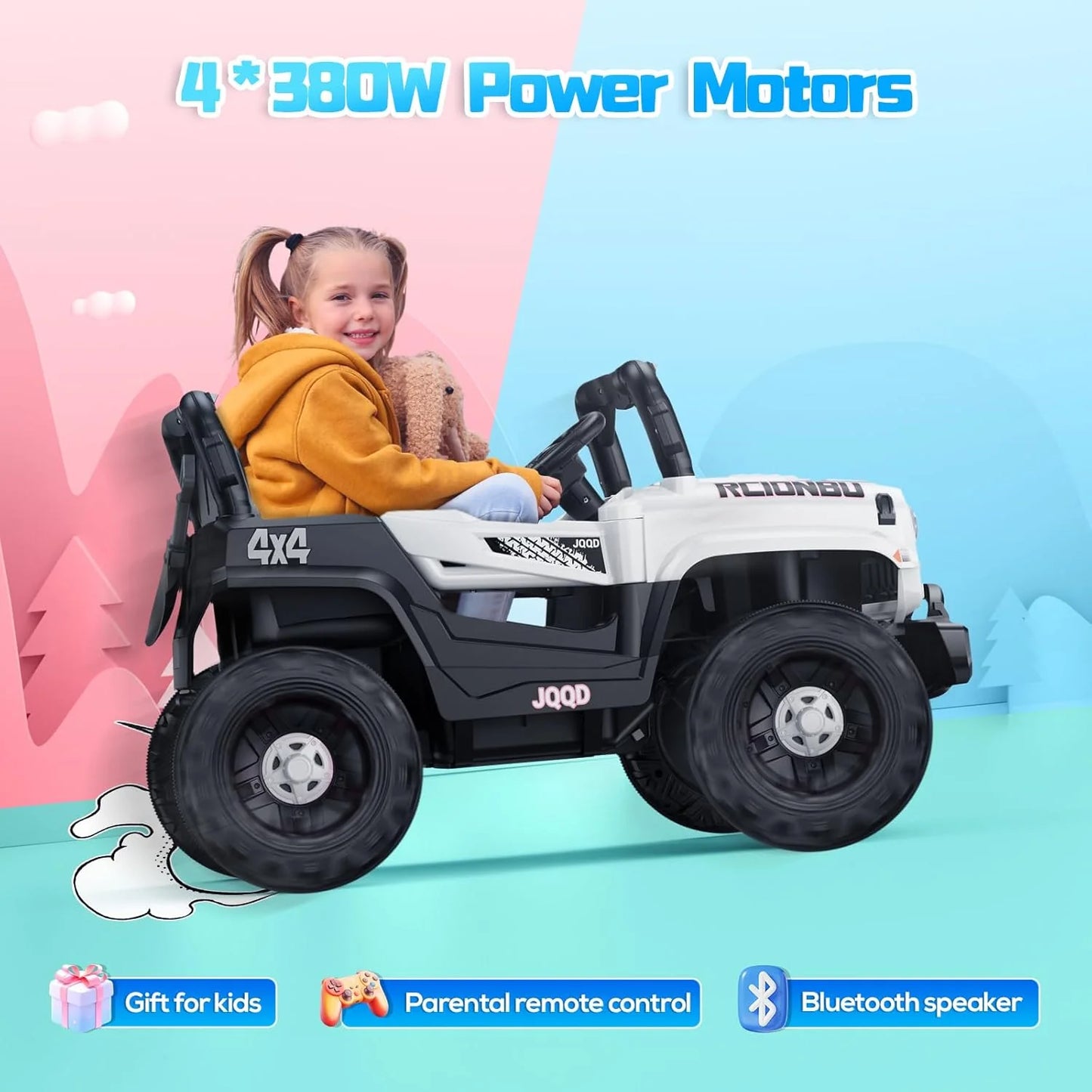 SEALIGHT 12V Children's Driving Truck Model 380 Watt Motor Emergency Braking Function