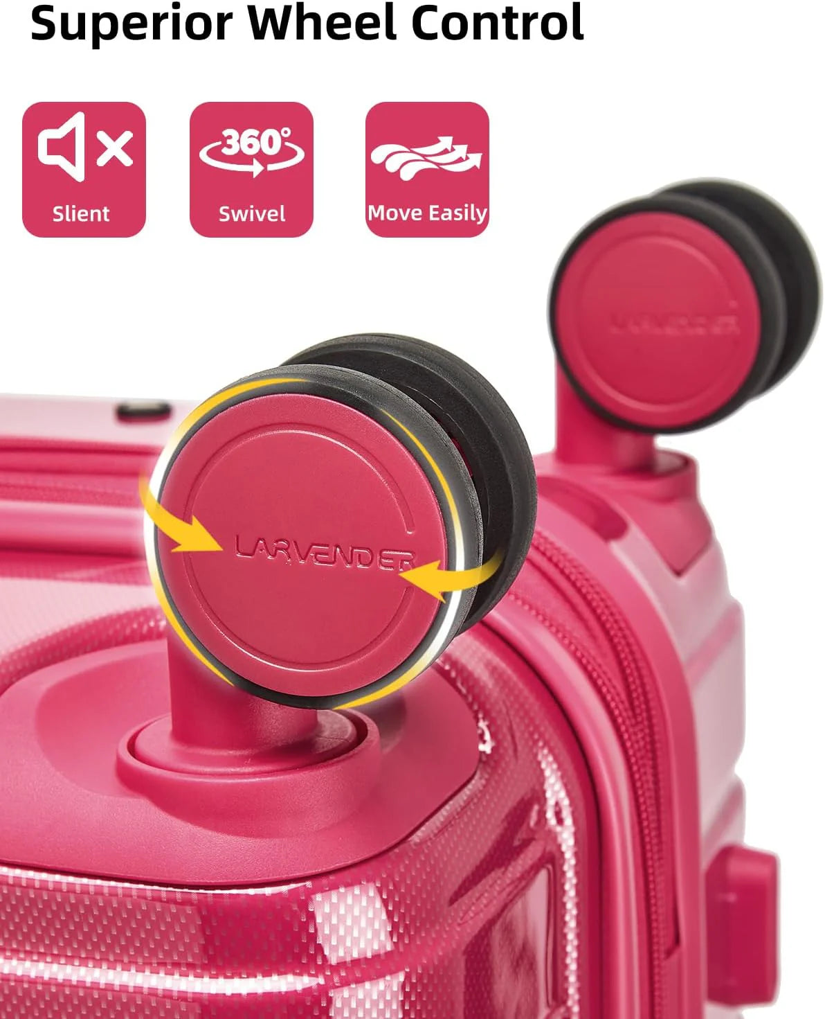 6-piece luggage set, expandable hardshell suitcase set with spinner wheels, lightweight rolling luggage set