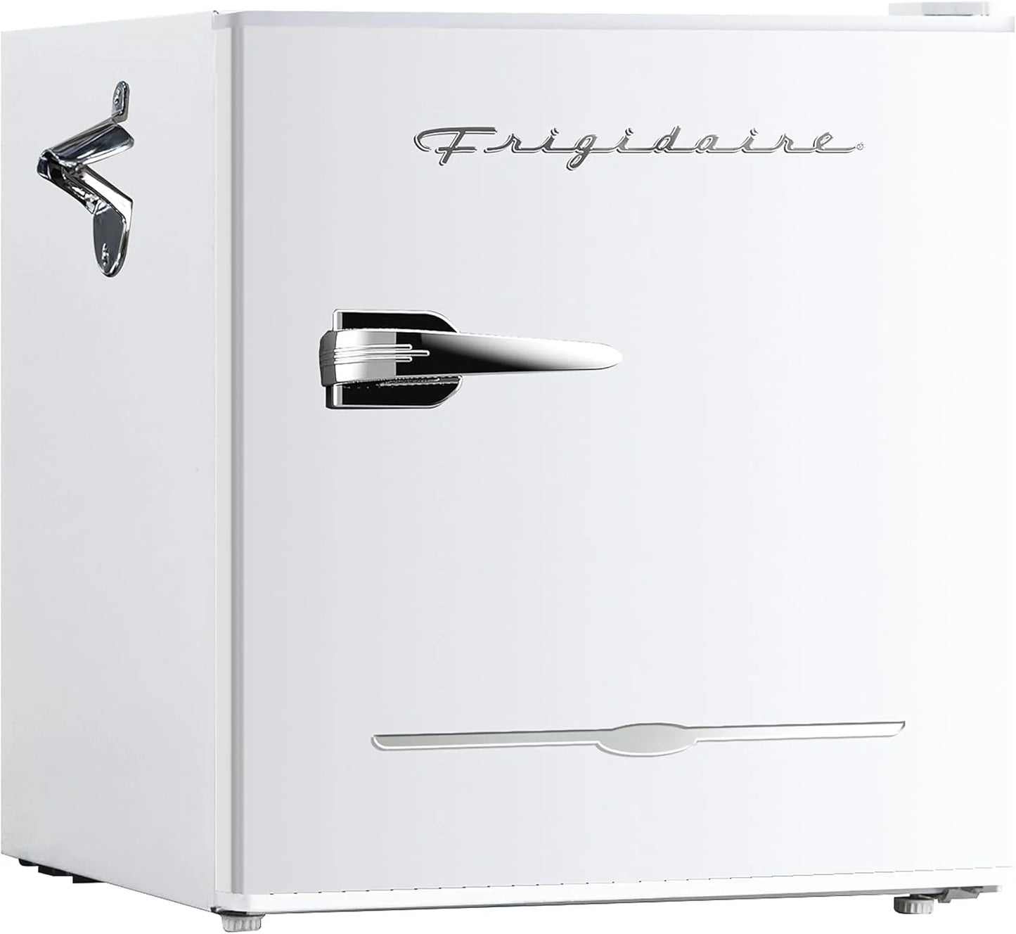Frigidaire EFR176 Retro Compact Fridge with Chiller Mini Refrigerator with Built-in Bottle Opener for Office, Bedroom, Dorm Room or Cabin, 1.6 cu ft 16" D x 18" W x 18.5" H, Moonlight