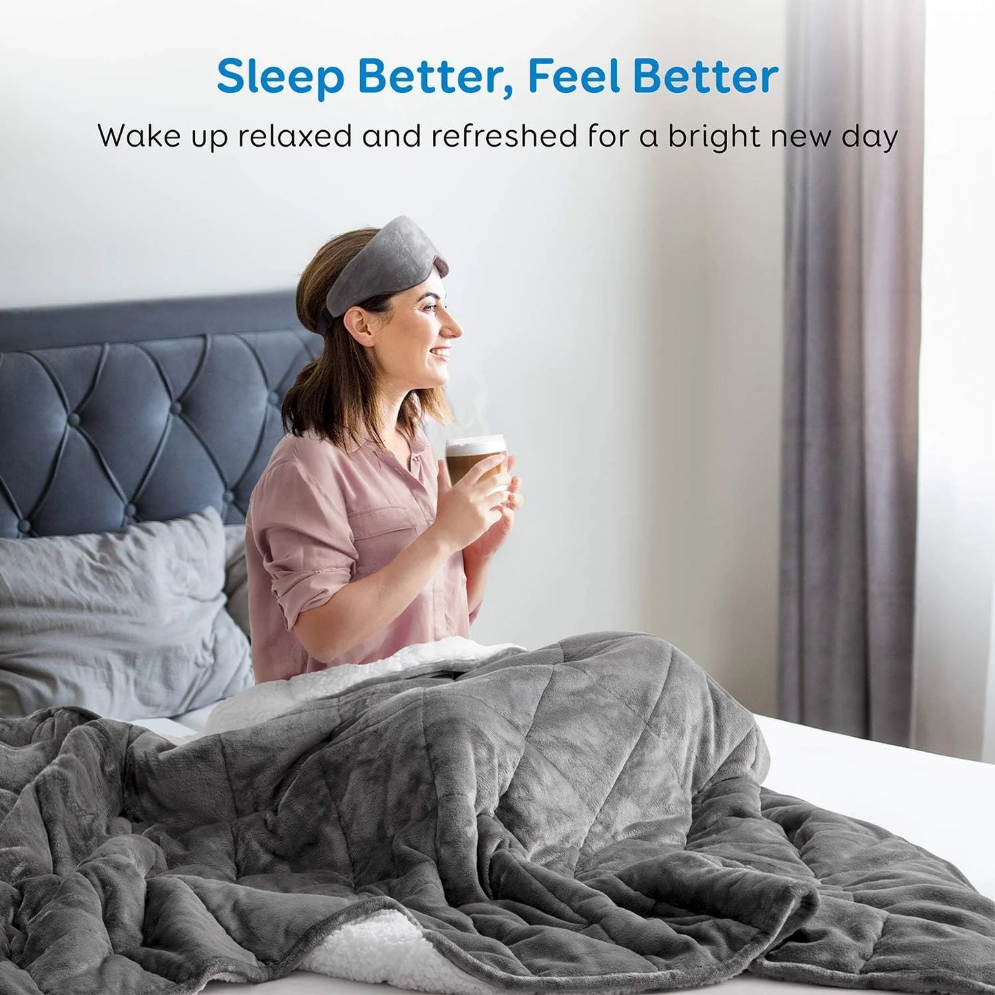 Weighted Blanket Queen Size 15lbs 60x80 inches with Soft Plush Fleece