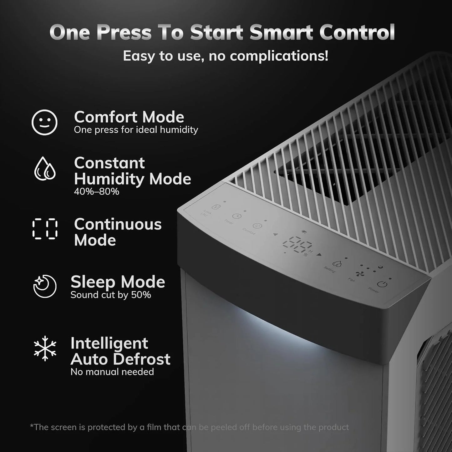 4500 Sq.Ft Most Efficient Energy Star 2025 Dehumidifier,AEOCKY Max 80 Pint/D(Standard 56Pint/D) Smart Compressor Dehumidifier with Drain Hose, Intelligent Humidistat,for Basement,Bedroom,Home,Bathroom