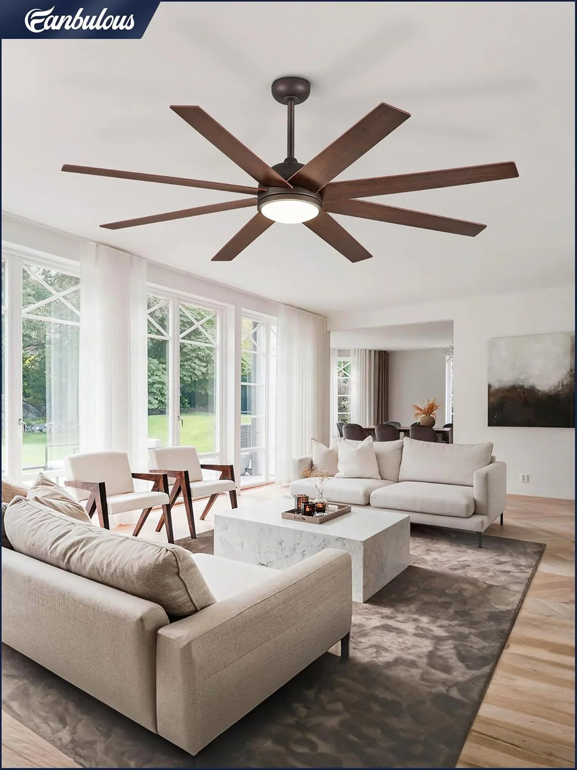 Ceiling Fan Indoor/Outdoor 8 Blades 65 inches