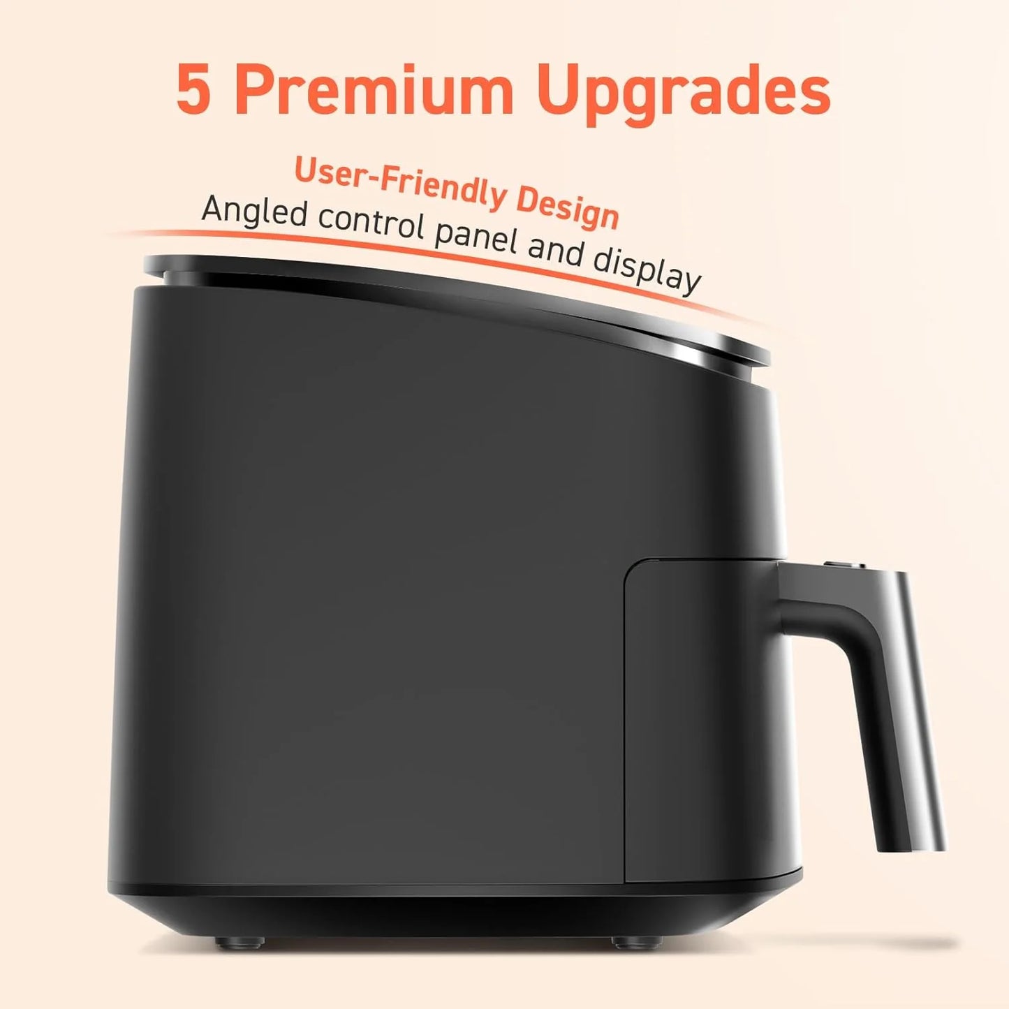 COSORI Air Fryer 9-in-1, Compact & Large 6-Qt, Fast Turbo Modes, 90–450°F Precise Heat for Even Results, Up to 95% Less Oil*, Roast, Bake, Dry, Reheat, Frozen, Broil, Proof, 120V, TurboBlaze, Grey