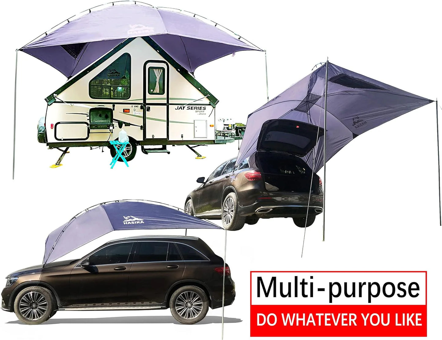 Portable Camping Awning Tent for SUV Truck Van Trailer Use