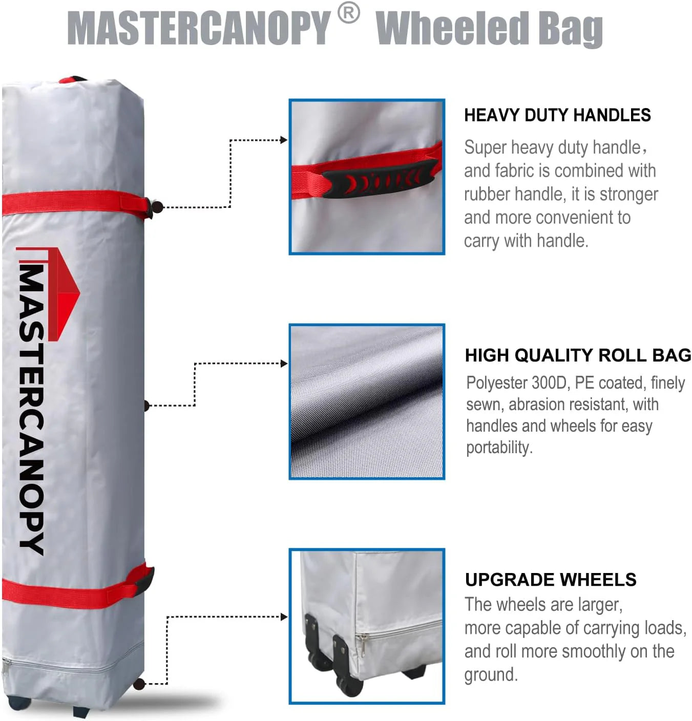 Durable Pop-up Canopy Tent with Roller Bag (10x10, Black)