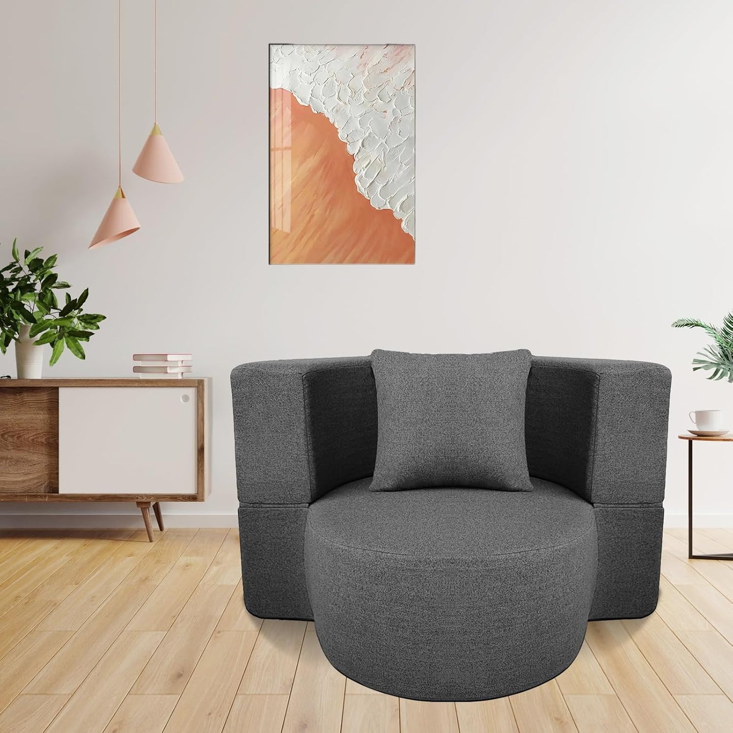 60 inch pull out sofa bed, memory foam sofa with 2 pillows, futon bed, guest bed and pull out sofa,