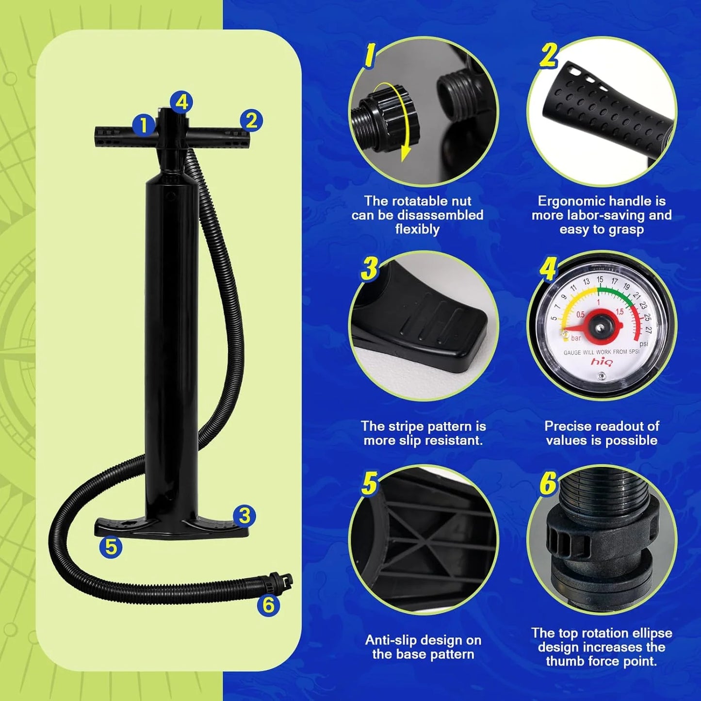 FunWater Inflatable Stand Up Paddle Board with Premium SUP Paddle Accessories, Non-Slip EVA Deck, 11'/10'6' Paddle