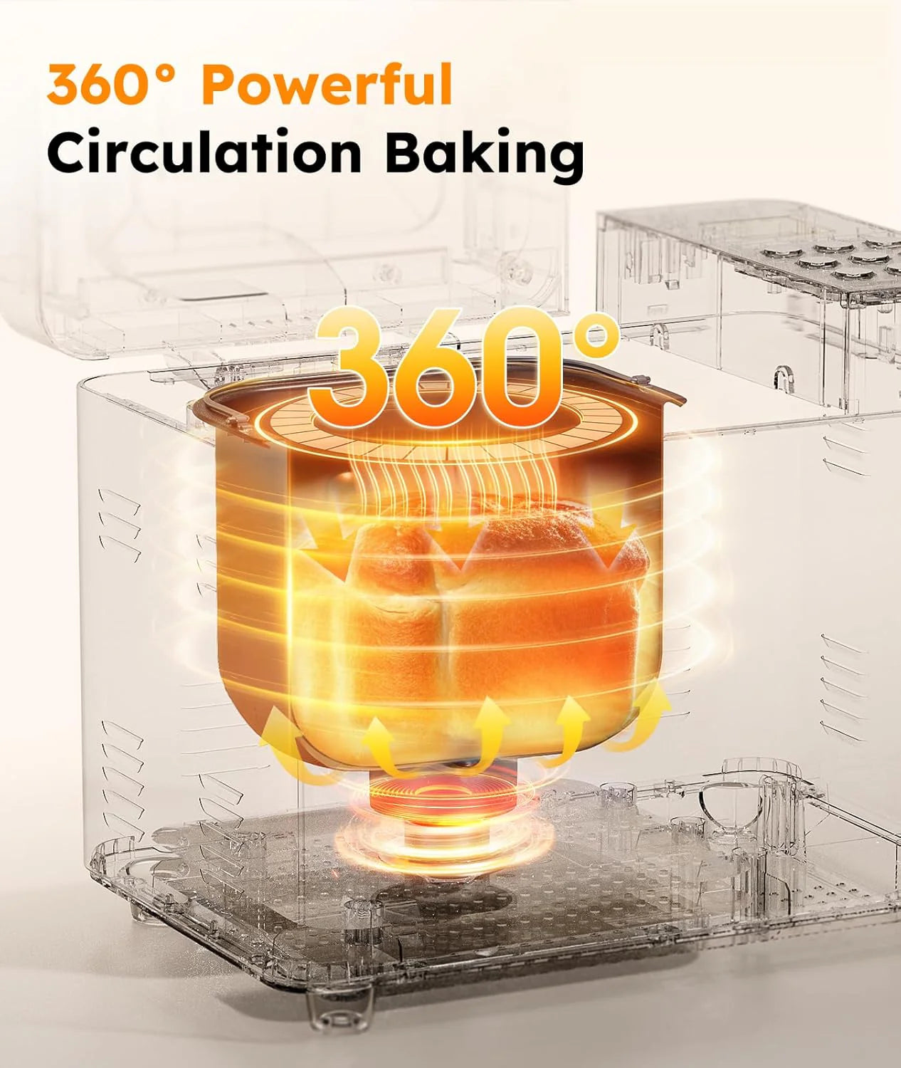 2LB Bread Maker, OSIPOTO 17-in-1 Automatic Stainless Steel Bread Maker