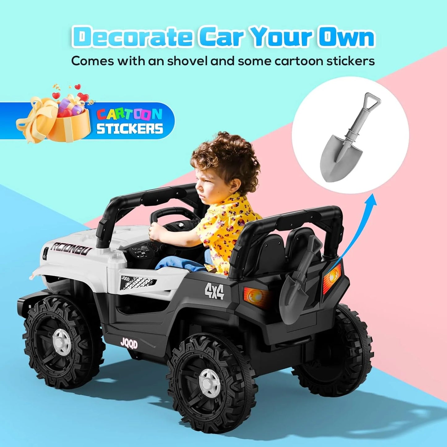 SEALIGHT 12V Children's Driving Truck Model 380 Watt Motor Emergency Braking Function