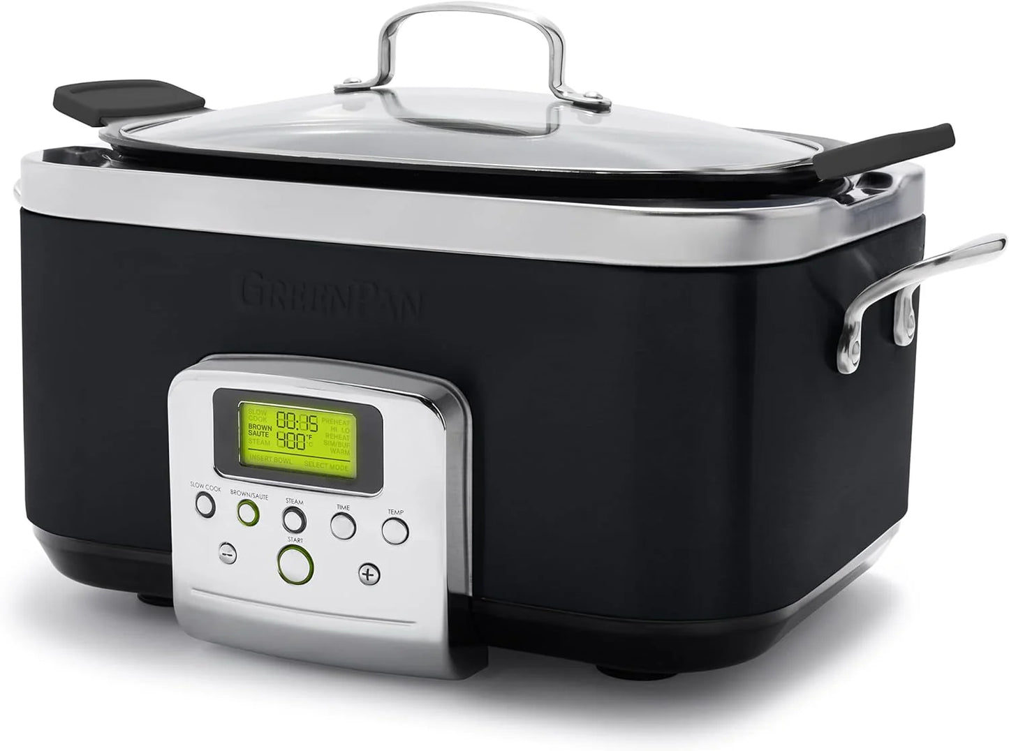 8-in-1 Programmable 6QT Electric Slow Cooker with Dishwasher-Safe Lid and Removable Base