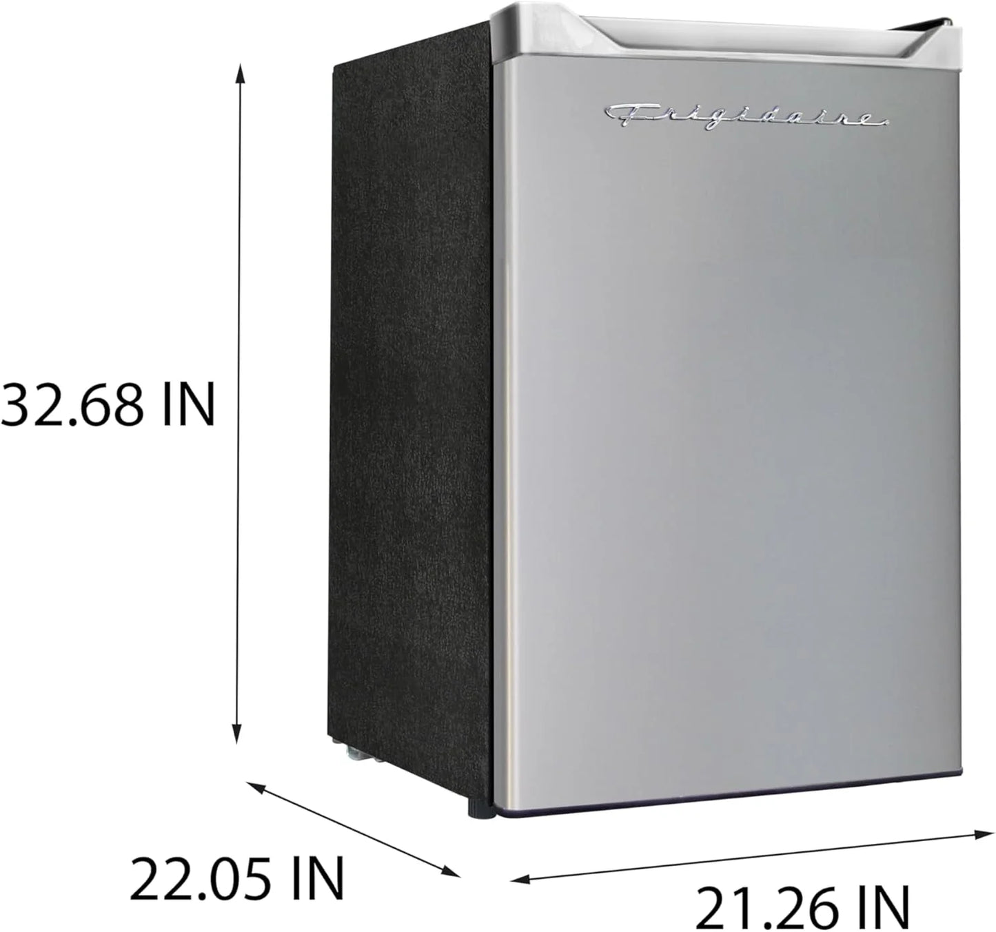 Frigidaire Upright Freezer, 6.5 cu. ft., Deep Freeze, Vinyl Coated Metal with Wire Shelving, Compact for Kitchen, RV, Dorm, Cabin, and Trailer, Platinum Design Series, Silver - 21D x 23W x 56H