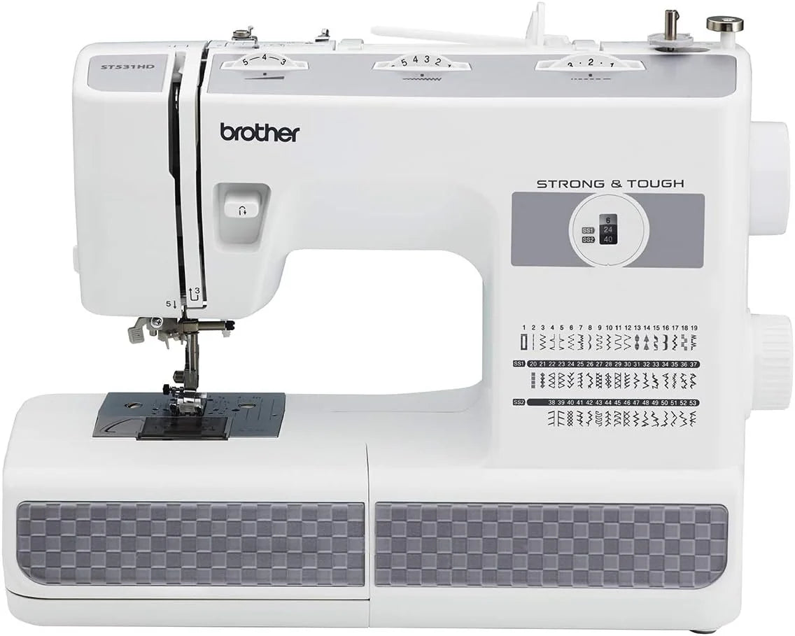 Sewing Machine, Strong & Tough, 37 Built-in Stitches, Free Arm Option, 6 Included Feet