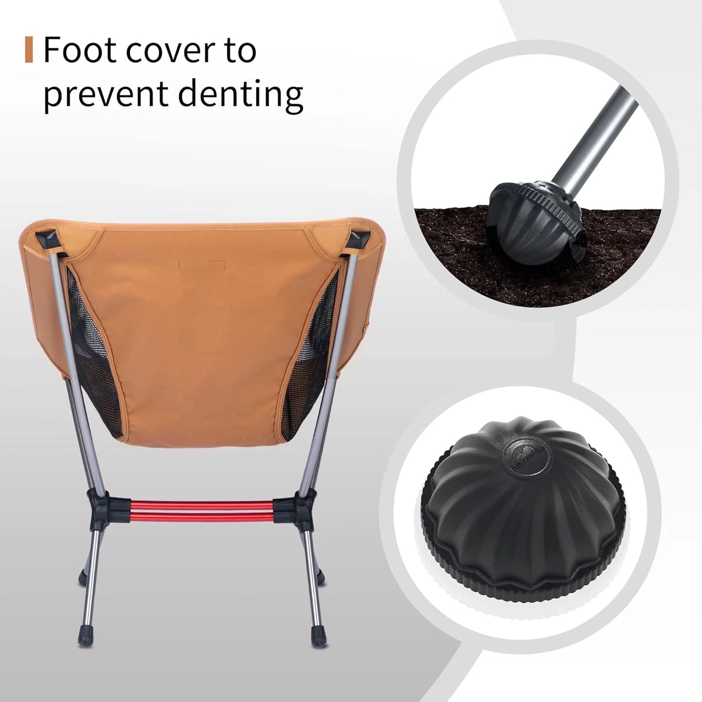Ultralight Camping Chair 2.12 lbs Portable Backpacking Chair Folding Hiking Chair