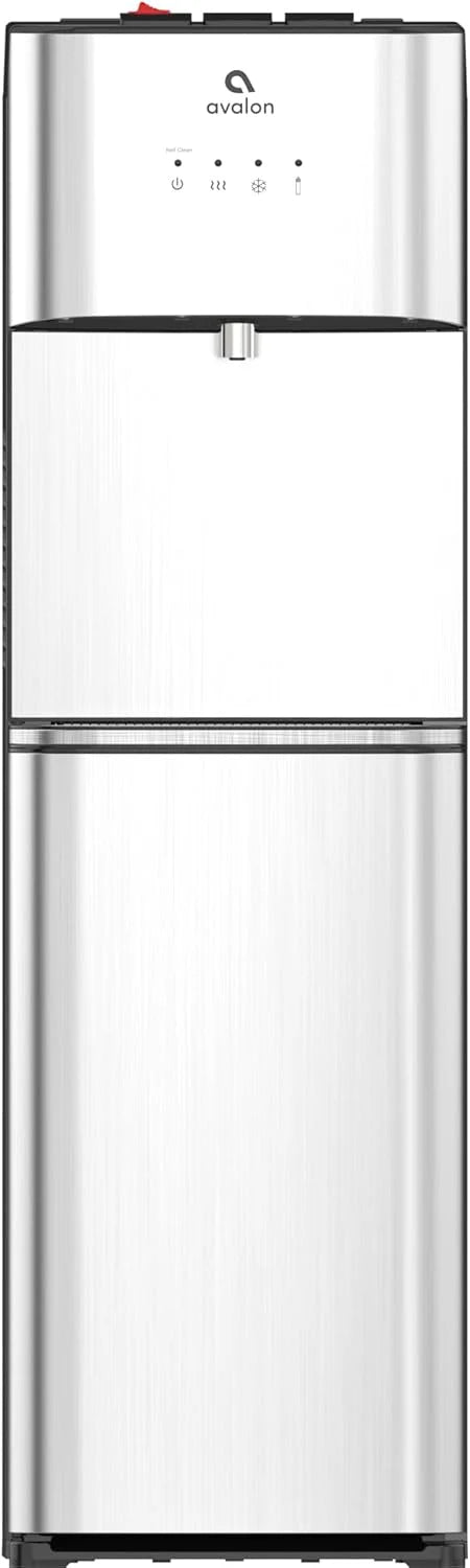Avalon Bottom Loading Water Cooler Water Dispenser with BioGuard- 3 Temperature Settings - Hot, Cold & Room Water, Durable Stainless Steel Construction, Anti-Microbial Coating- UL Listed