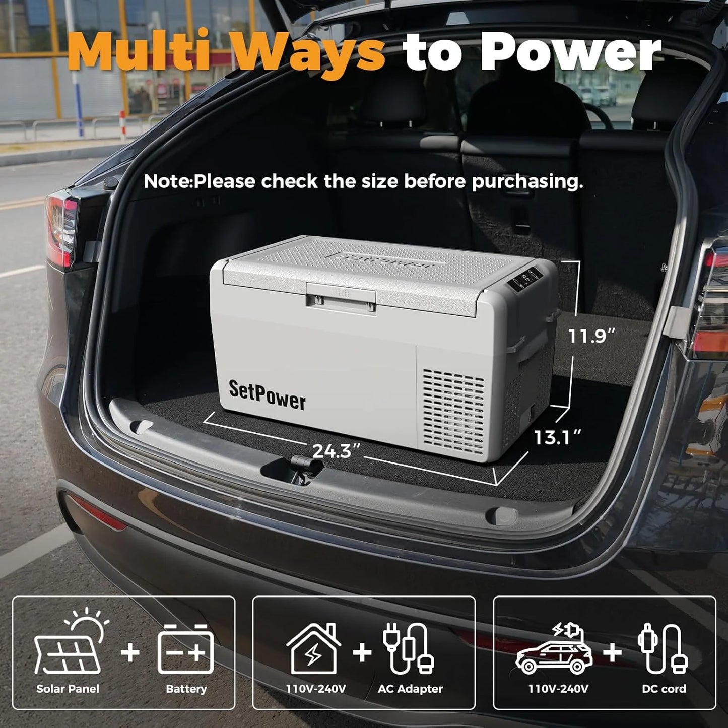 12V Refrigerator 21 Quart Portable Freezer 50 Hours Keep Cool,Electric Cooler for Vehicles Car Refrigerator 12V Portable Fridge for Car Camping Truck Van RV SUV Road Trip Travel RF20