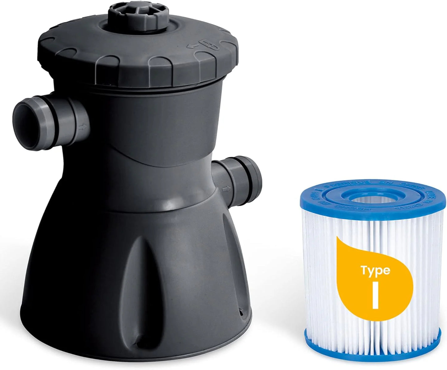 Funsicle 12 Foot by 36 Inch Quickset Round Inflatable Ring Top Outdoor Above Ground Swimming Pool Set with Pump and Cartridge Filter, Dark Herringbone