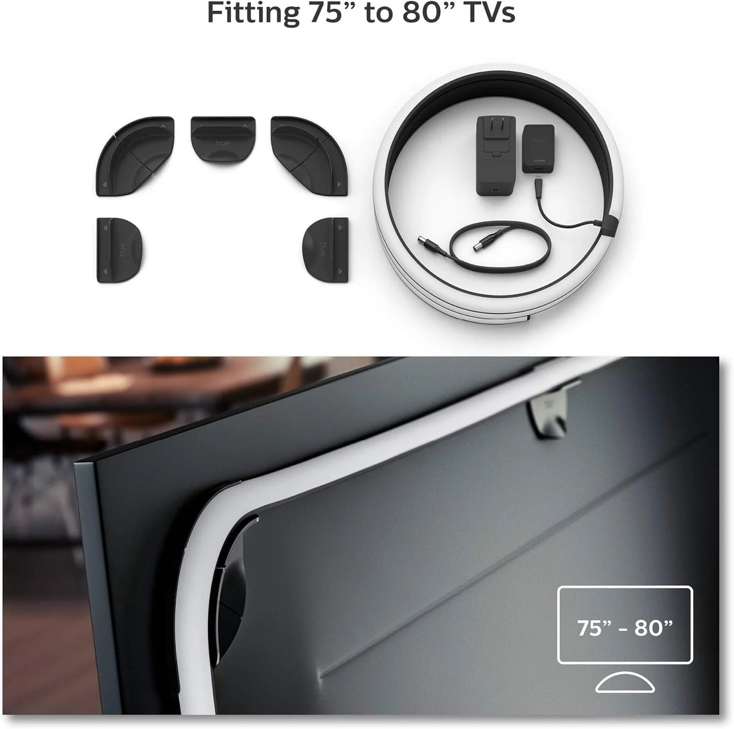 65-inch smart TV light strip, flowing color-changing LED light strip, multi-color TV backlight synced with music and games