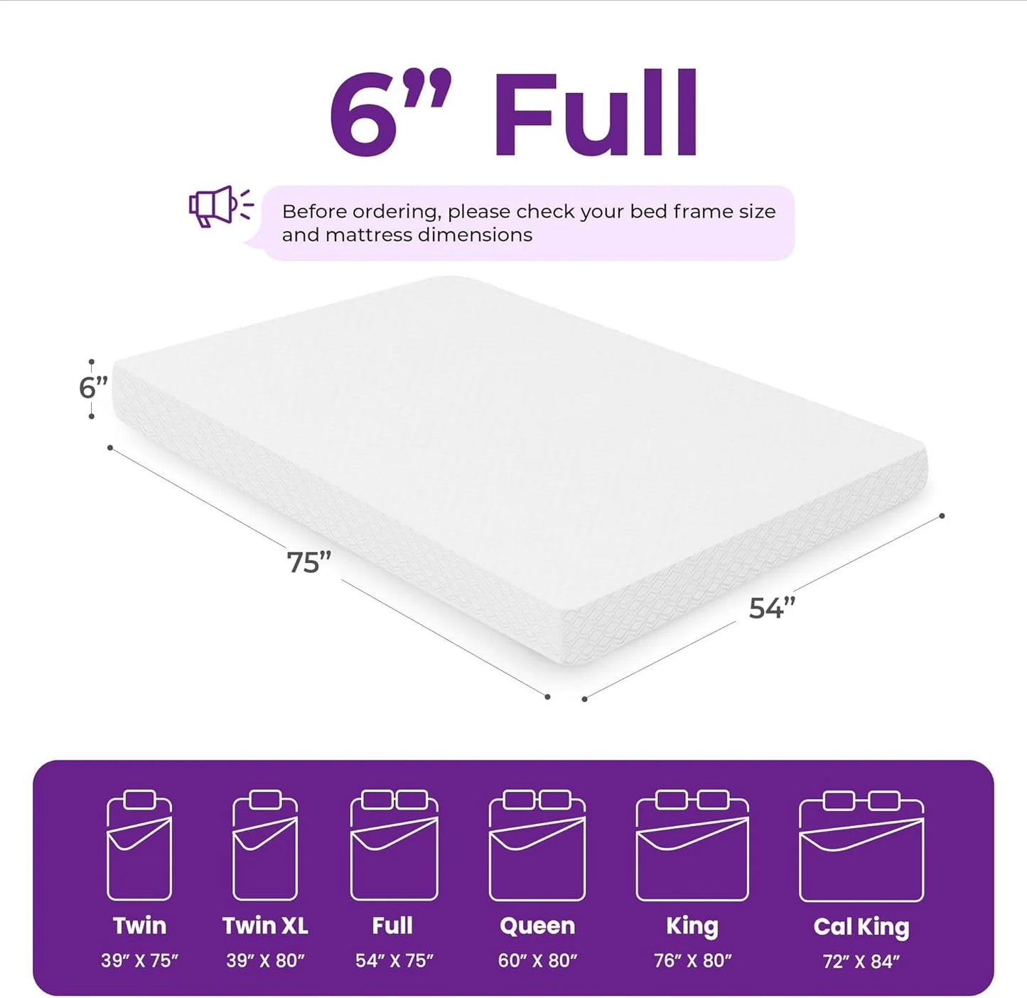 GAESTE 8-inch Fully Cooling Gel Memory Foam Mattress Mattress-in-a-Box