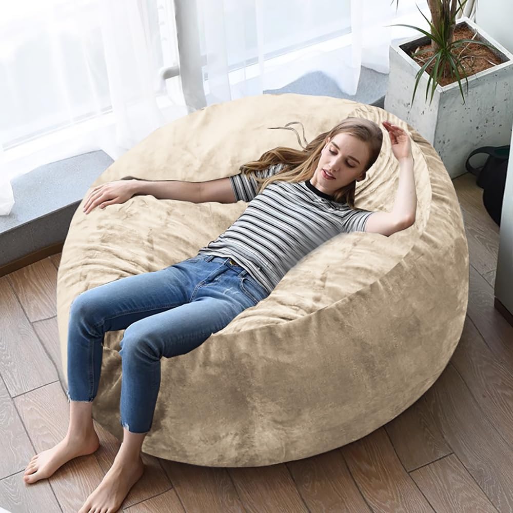 60" inch Oversized Bean Bag Sofa with Filling, Memory Sponge Bean Bag Chair