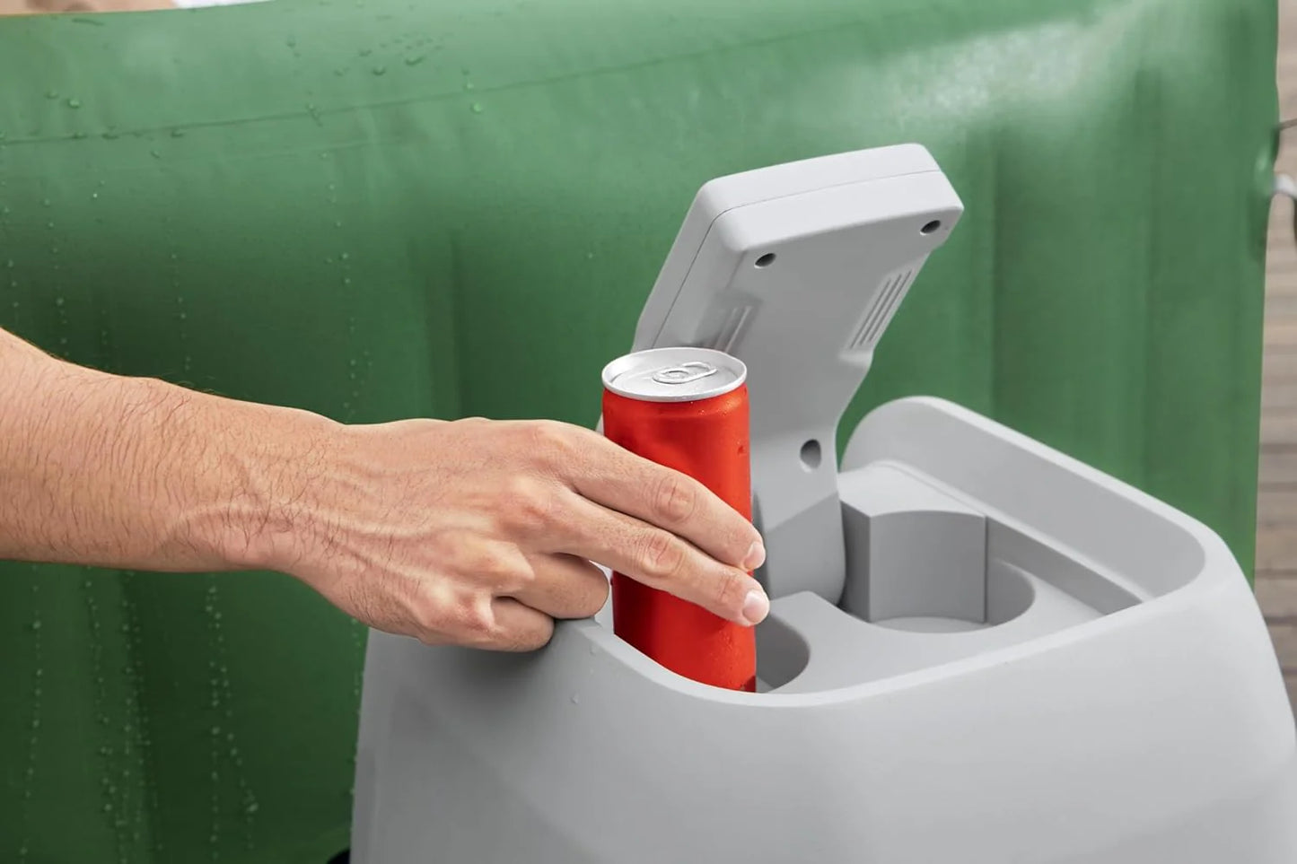 Bestway Palm Springs 4 to 6 Person EnergySense Smart AirJet Plus Inflatable Hot Tub Outdoor Spa with 140 AirJets and Insulated Cover