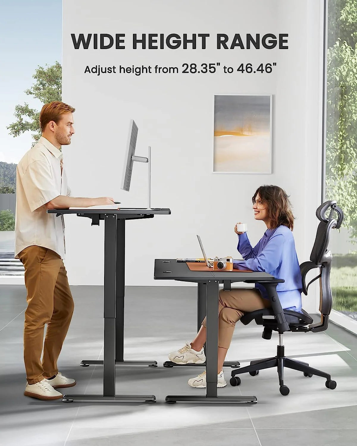 Height Adjustable Electric Standing Desk 47.2 x 23.6 Inches