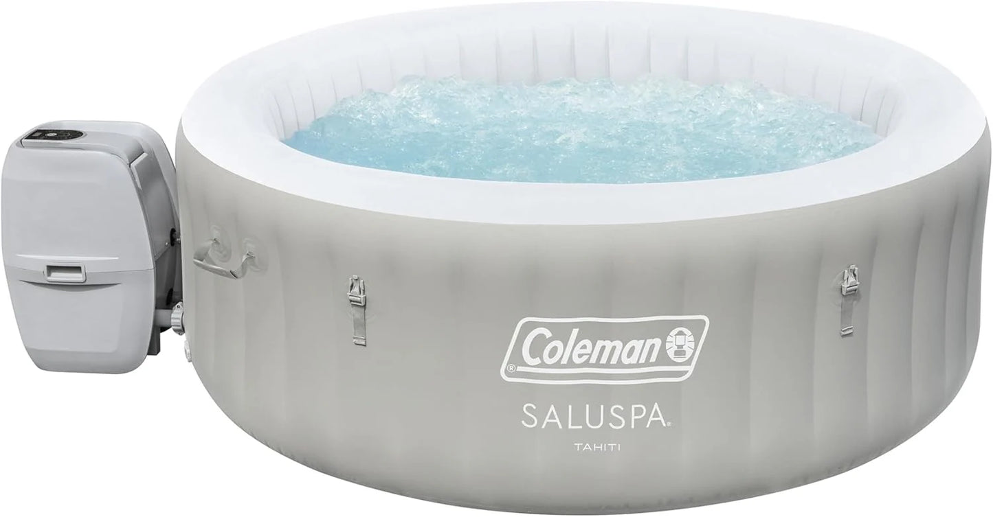 Bestway Palm Springs 4 to 6 Person EnergySense Smart AirJet Plus Inflatable Hot Tub Outdoor Spa with 140 AirJets and Insulated Cover