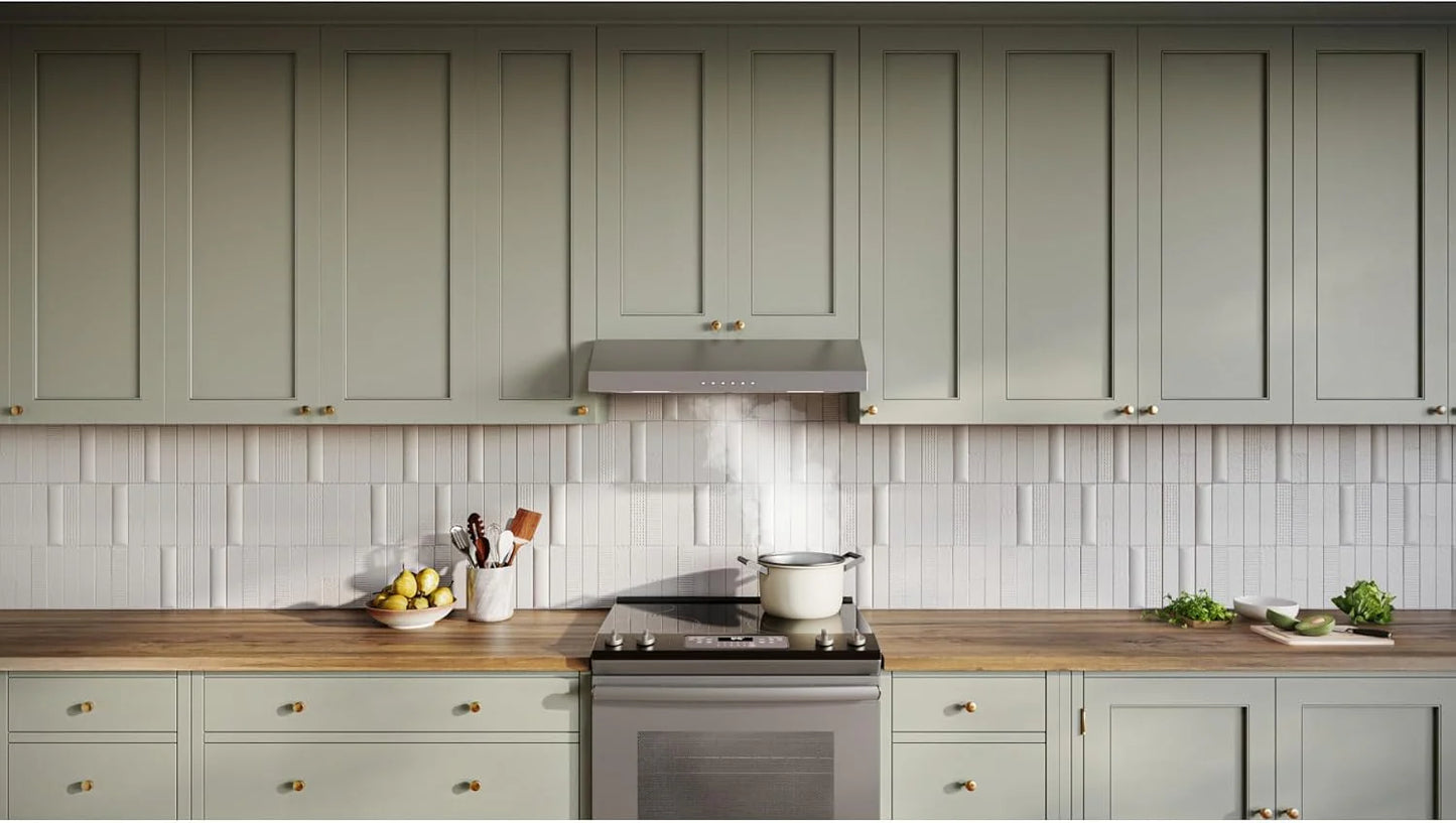 Broan-NuTone Three-Speed Glacier Undercabinet Range Hood with LED Light, ADA Compliant