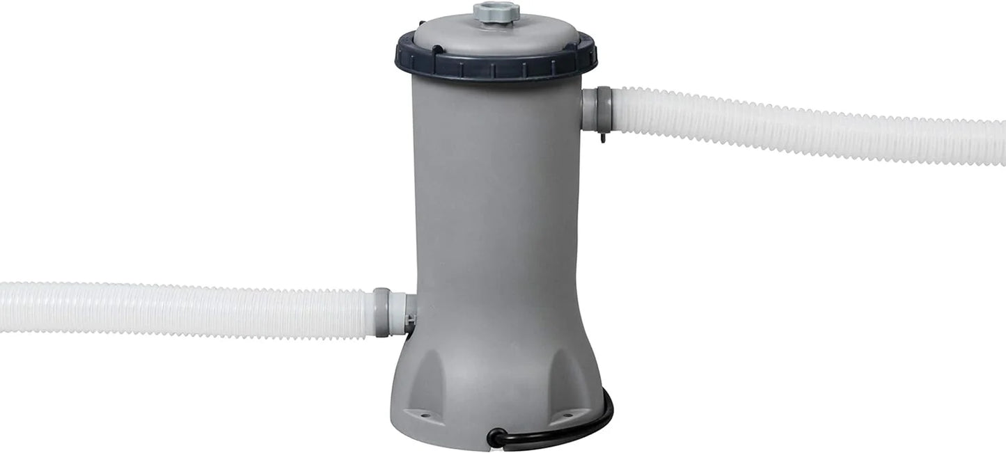 Power Steel 14' x 8'2" x 39.5" Oval Above Ground Pool Set | Includes 530gal Filter Pump, Ladder, ChemConnect Dispener