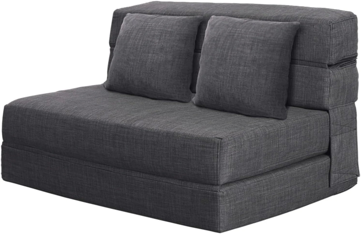 60 inch pull out sofa bed, memory foam sofa with 2 pillows, futon bed, guest bed and pull out sofa,