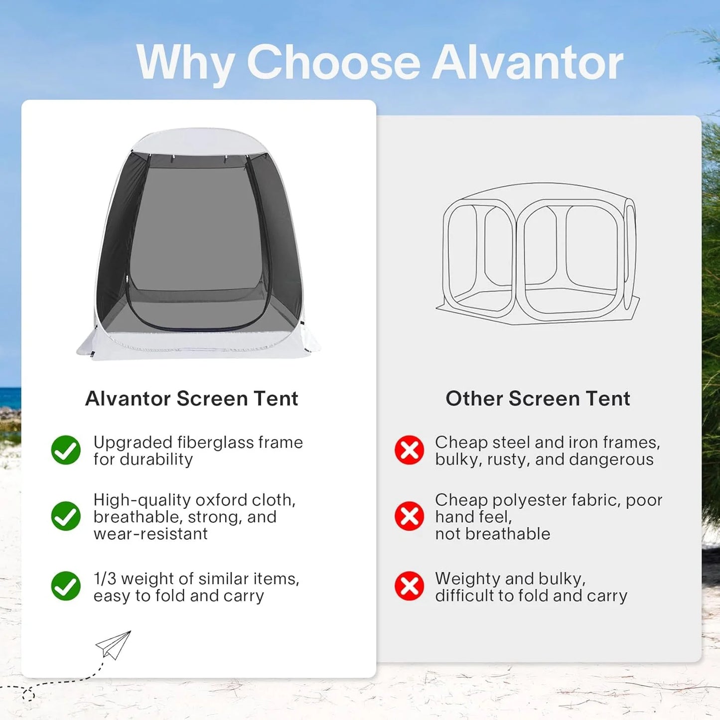 Screen gazebo, sleeps 6-10-15 people Igloo-style canopy tent with mosquito net on the sides Perfect for garden, patio, backyard