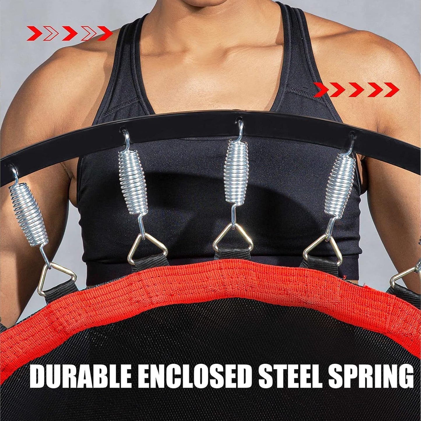 Kanchimi 40" 48" Folding Mini Fitness Indoor Exercise Workout Rebounder Trampoline with Handle, Max Load 330lbs