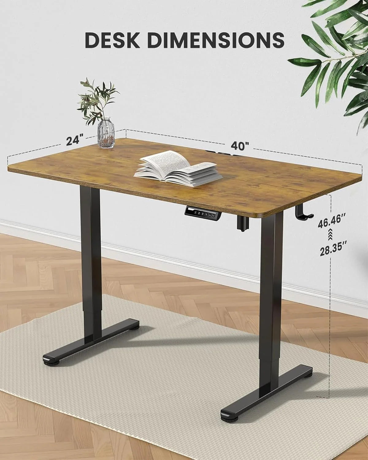 Height Adjustable Electric Standing Desk 47.2 x 23.6 Inches