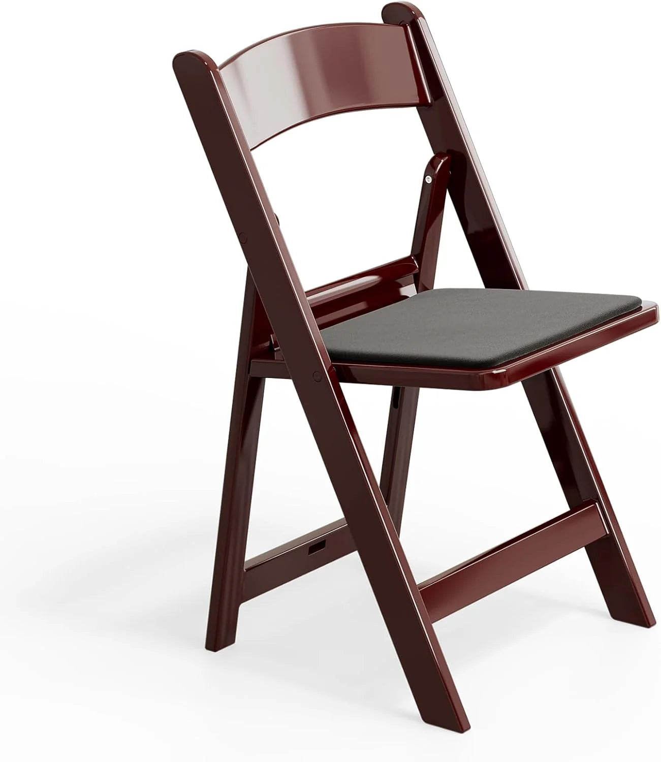 VINGLI Resin Folding Chair with Cushion Foldable Plastic Chair with Comfortable Cushioned Seat