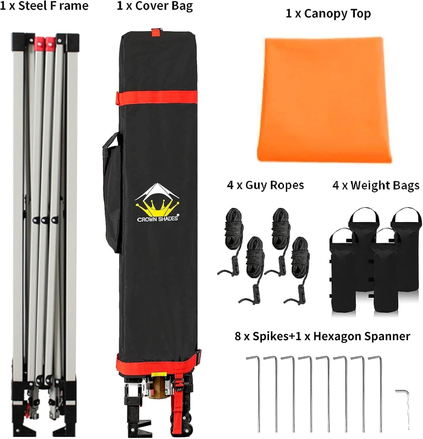 10x10 Pop-Up Awning - One-Click Installation Beach Tent - Outdoor Sunshade Silver Coated Top, 3 Heights and 4 Sand Pockets