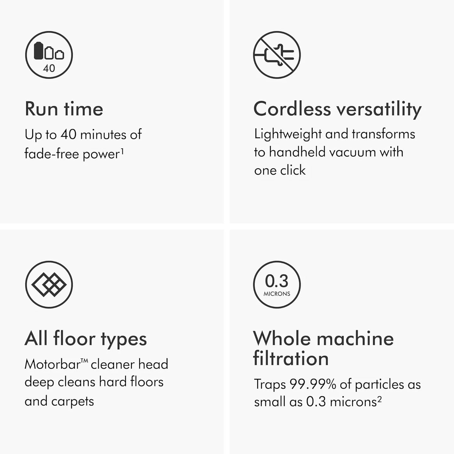 Cordless vacuum cleaner, silver/nickel