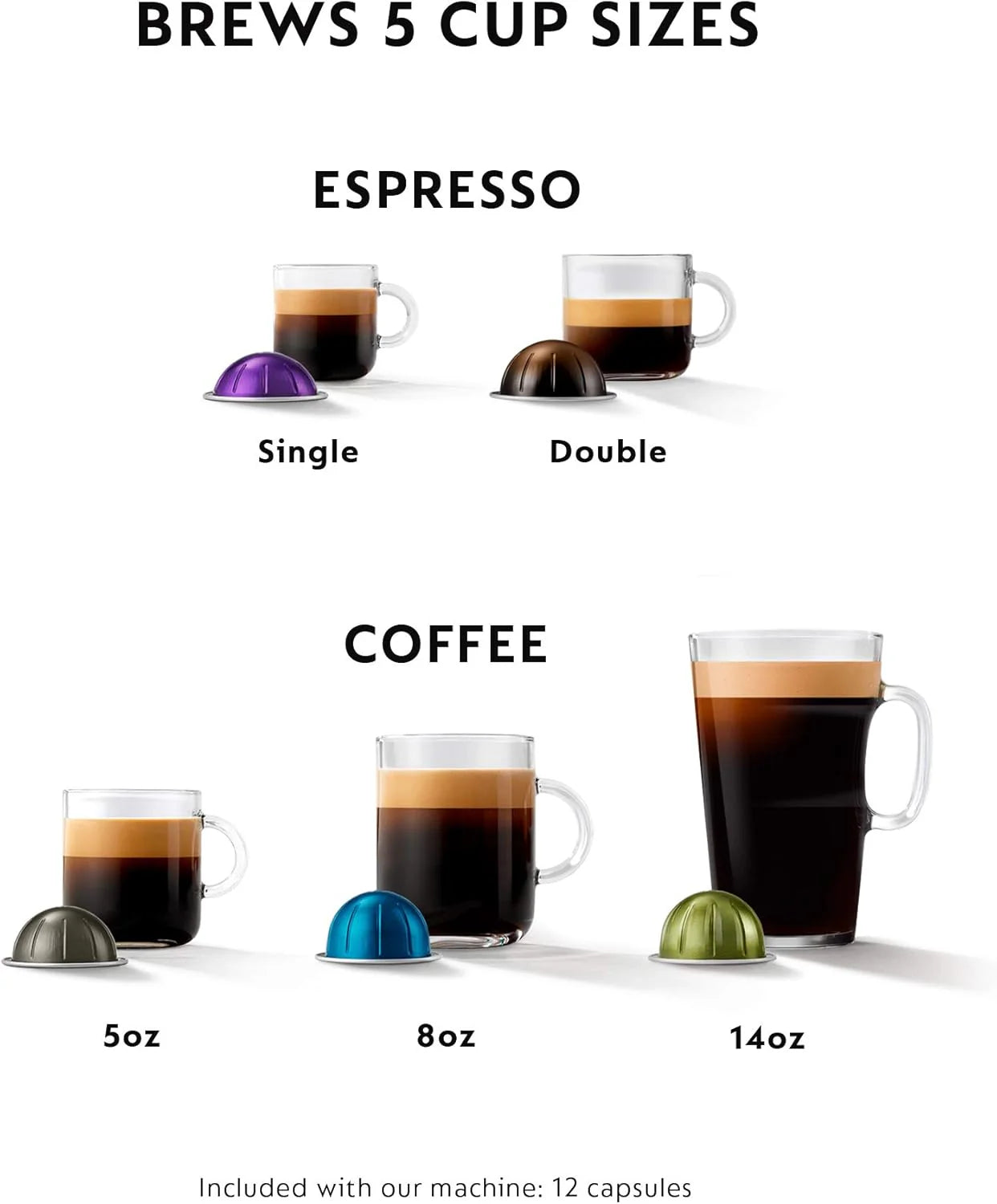 Nespresso De'Longhi Vertuo Single coffee and espresso makers