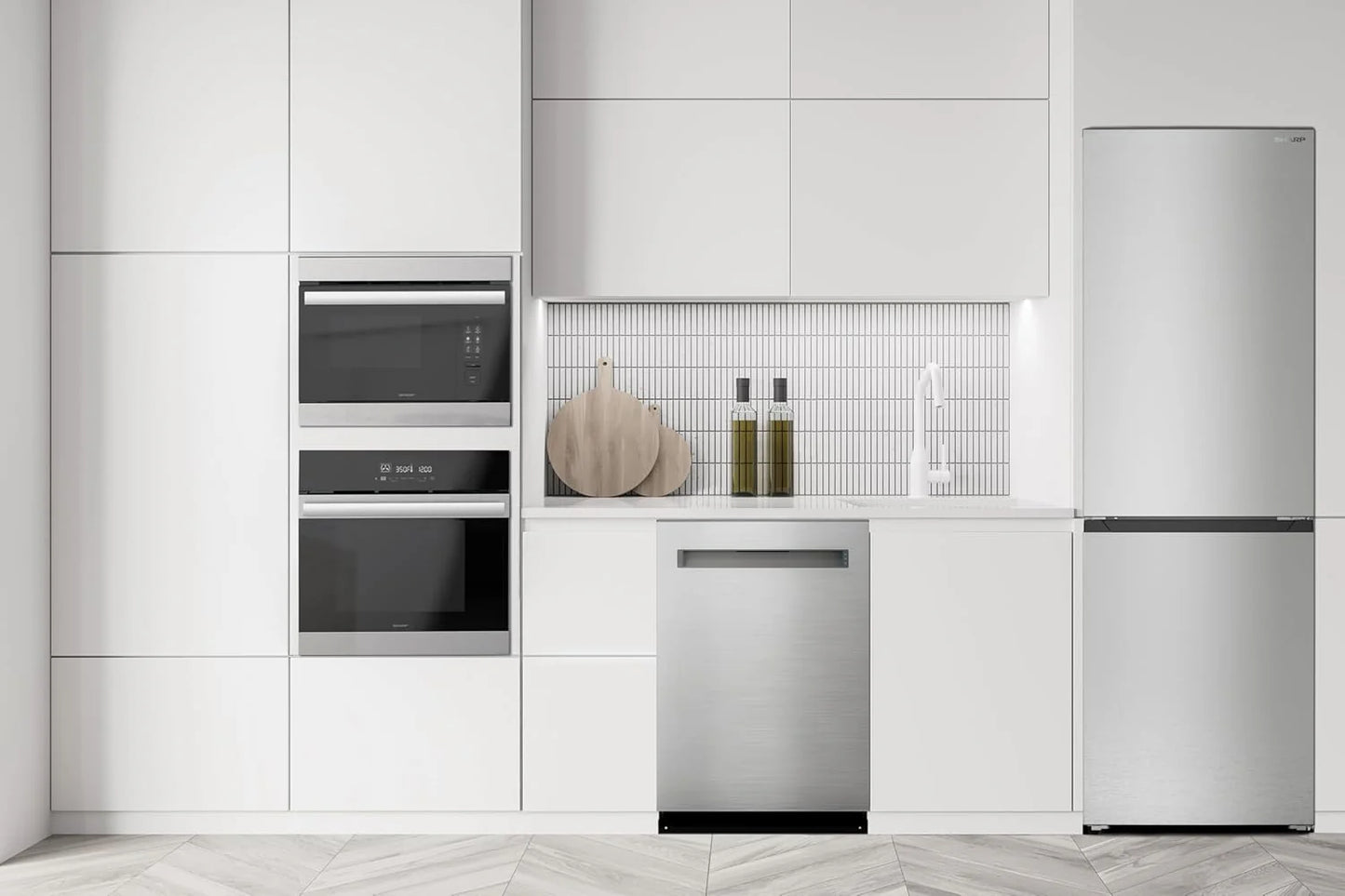 Sharp Bottom-Freezer Counter-Depth Refrigerator, 24 Inch, 11.5 Cubic Foot