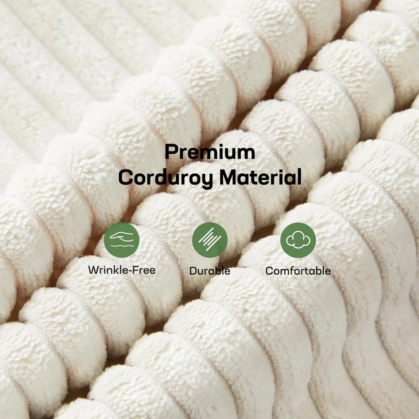 Futon Sofa Bed, Futon Sofa with Adjustable Back and Armrests, Converts to Small Sleeper Sofa Bed Corduroy Loveseat Green