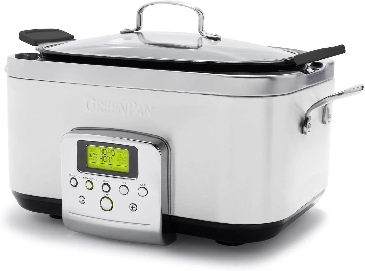 8-in-1 Programmable 6QT Electric Slow Cooker with Dishwasher-Safe Lid and Removable Base