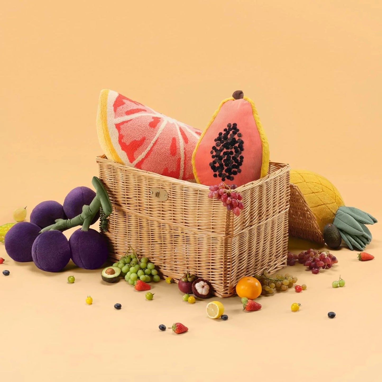 Fruit Shaped Pillows Series Grapefruit Shaped Throw Pillow