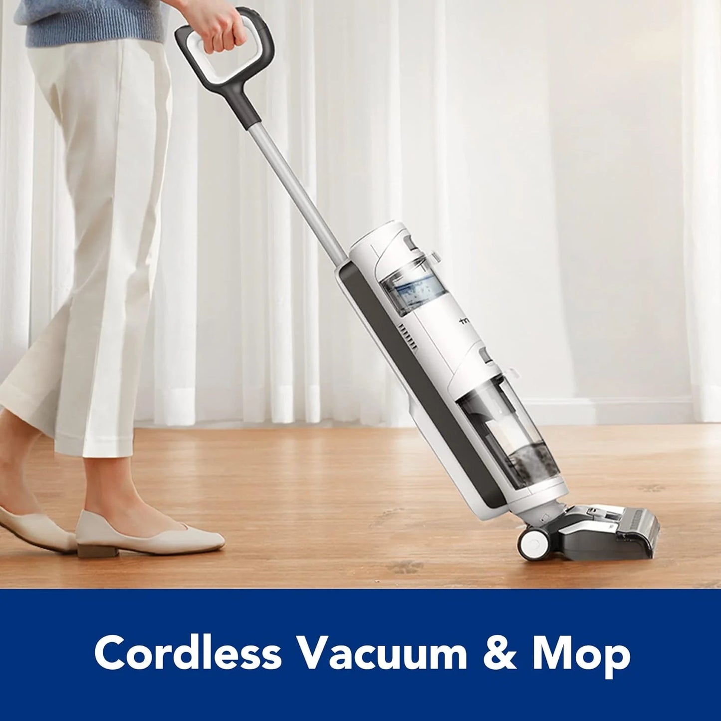 Wet Dry Vacuum Cordless Floor Cleaner and Mop One-Step Cleaning for Hard Floors