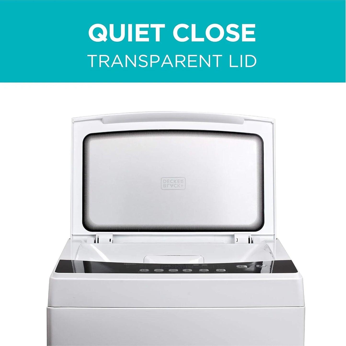 Portable Washer 6.6 lb. Capacity Washing Machine for Homes & Apartments 5 Wash Cycles Quick Connect Sink Adapter and Drain Hose Included Transparent Lid